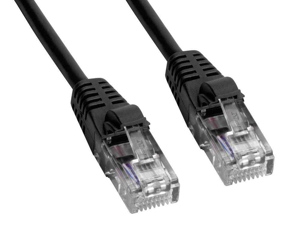 Amphenol Cables on Demand Mp-5Xrj45Unnk-003 Enet Cable, Cat5E, Rj45 Plug-Plug, 3Ft