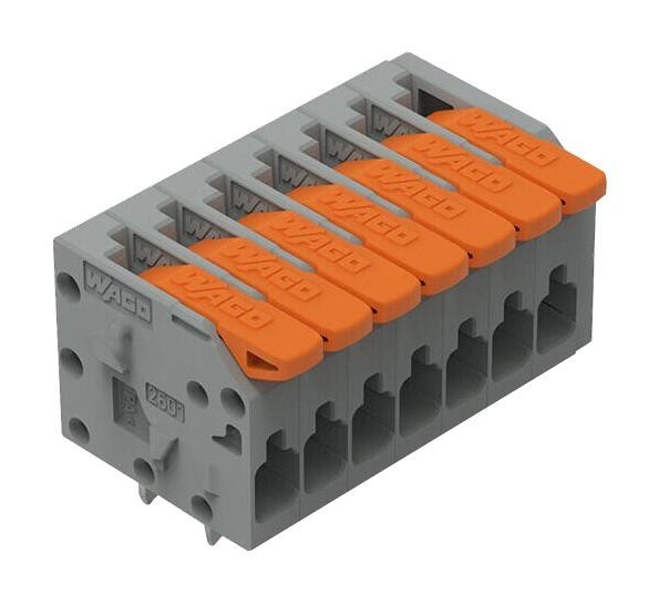 WAGO 2601-1107 Terminal Block, Wire To Brd, 7Pos, 16Awg