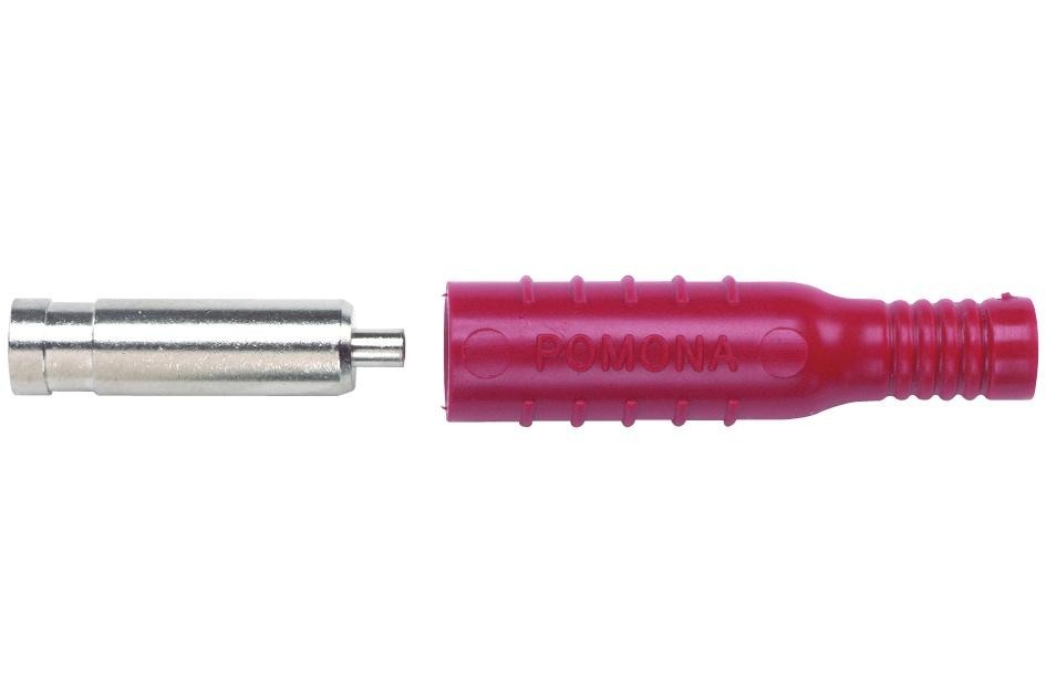 Pomona 5167-2 Banana Jack, 15A, Crimp/solder, Red