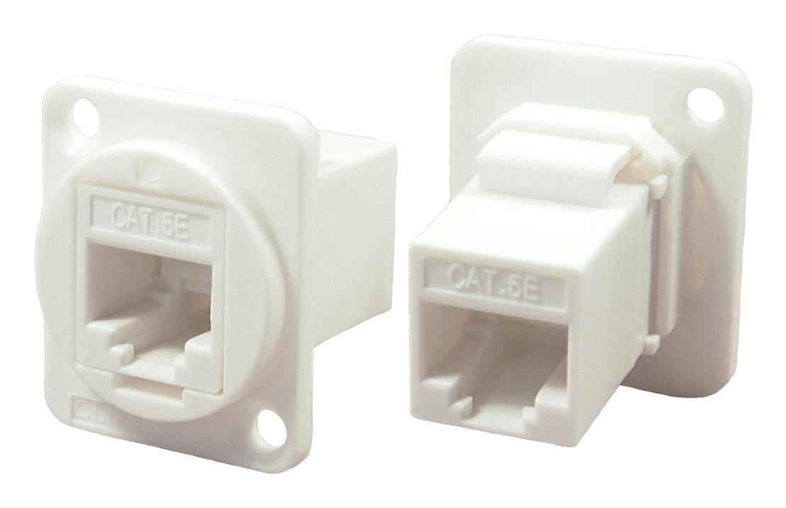 Cliff Electronic Components Cp30220Xw Adaptor, Rj45 8P Jack-Jack, Cat5E