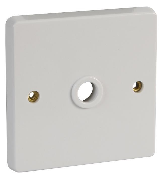 Crabtree 4075 1G Cord Outlet Flush Mld White