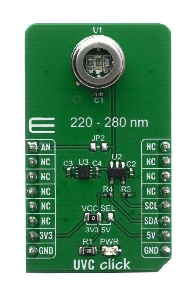 MikroElektronika Mikroe-4144 Click Board, Optical/uvc Light, 3.3/5V