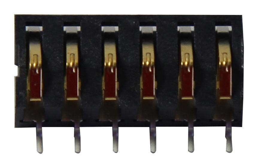 Samtec Sib-106-02-F-S Connector, 2.54mm, 1X6Way