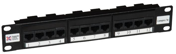 Connectorectix Cabling Systems 009-002-009-10 Patch Panel, 10In, 12 Way, Cat5E