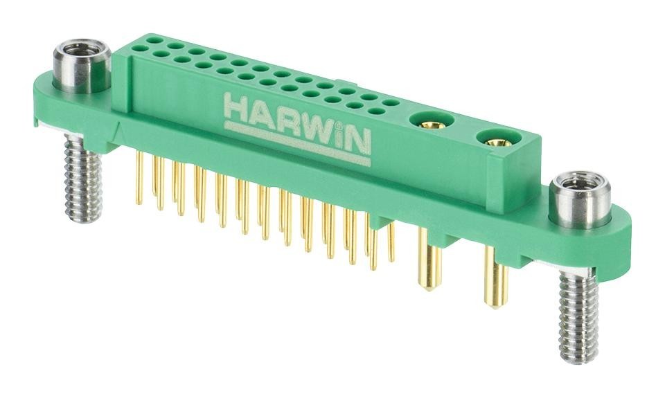 Harwin G125-Fv124F3-02Ab000P Connector, Mixed Layout, Rcpt, 2+24 Pos, Tht