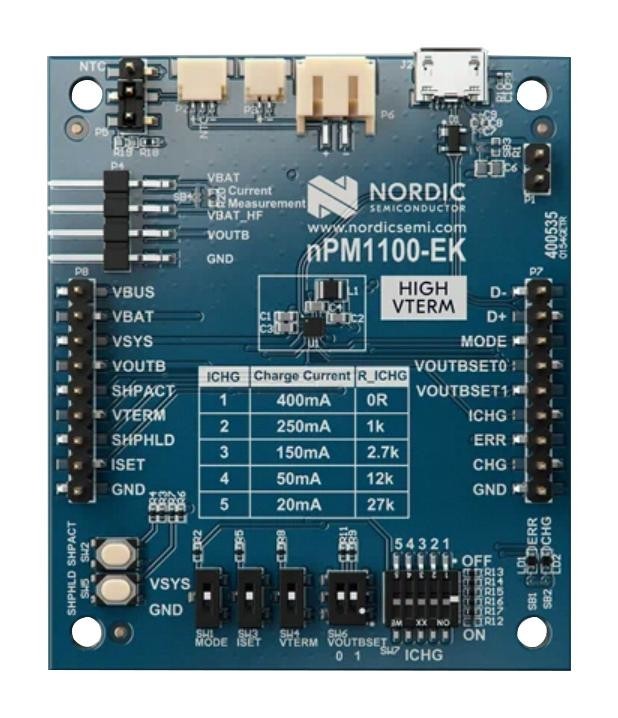Nordic Semiconductor Npm1100-Ekhv Eval Kit, Batt Charger & Power Delivery