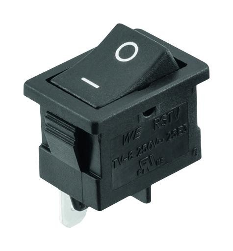 WÃ¼rth Elektronik 471001264142 Rocker Switch, Spst, 16A, 250Vac, Panel