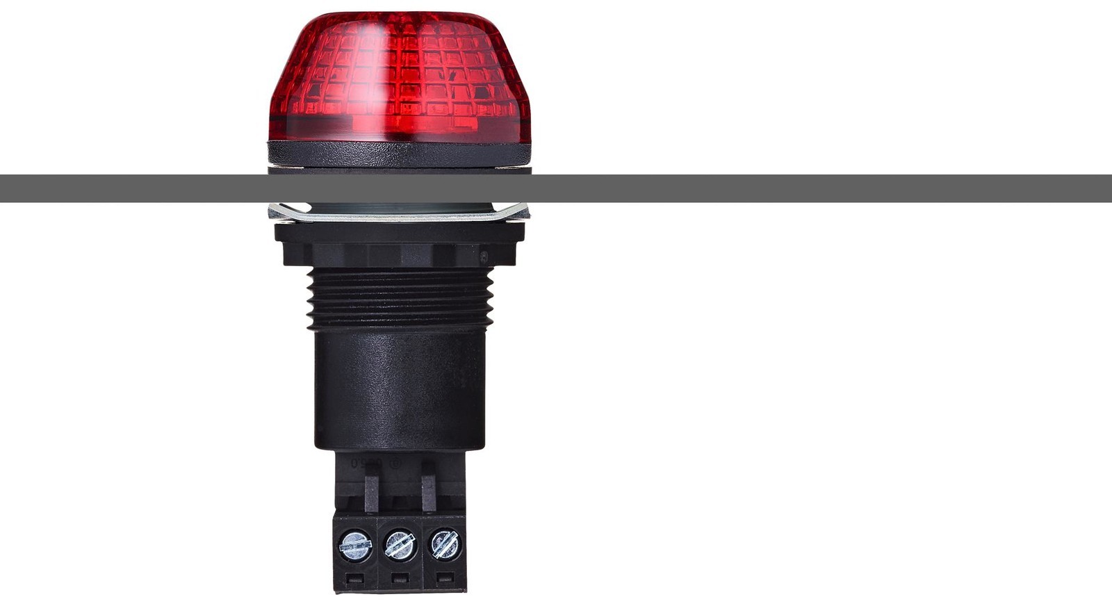 Auer Signal 800502404 Beacon, Flashing/steady, 12V, Red