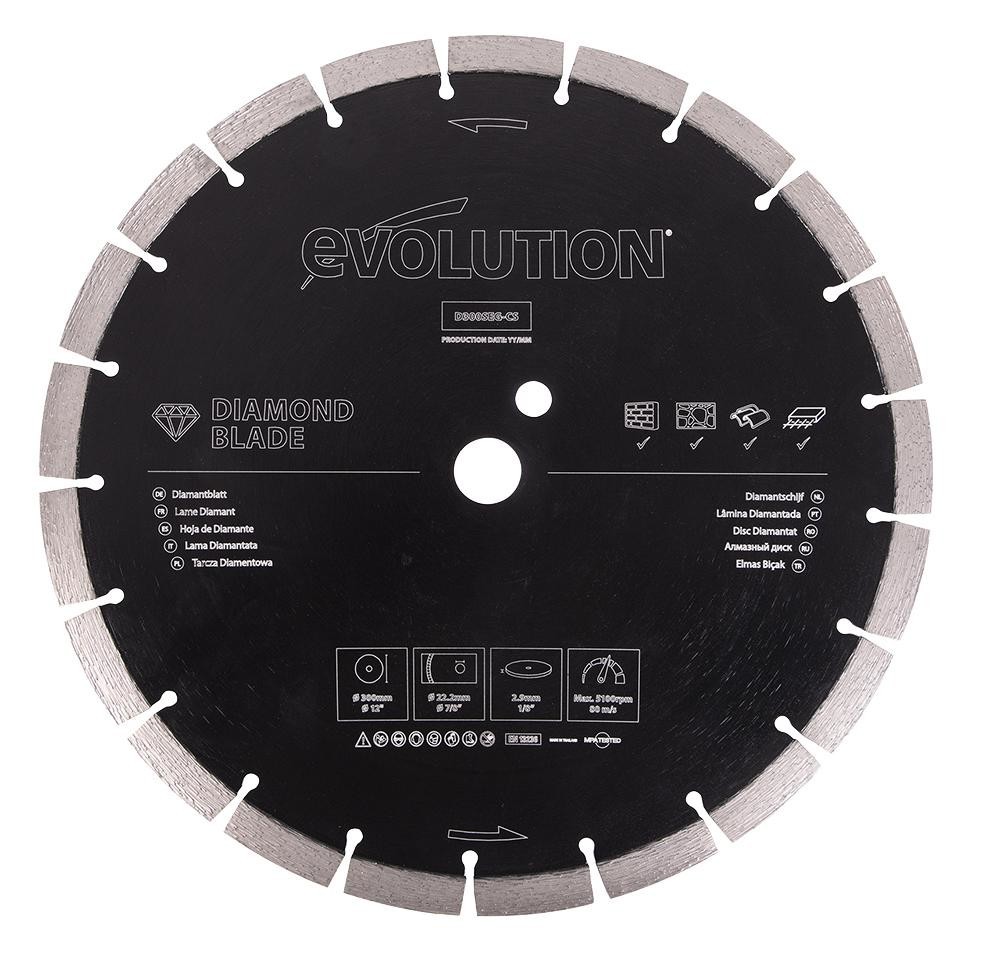 Evolution D300Seg-Cs Grinding Disc, 5100Rpm, 22.23mm Bore