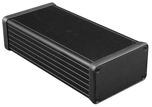 Hammond 1455K1601Bk Box, Black, Aluminium End Plate