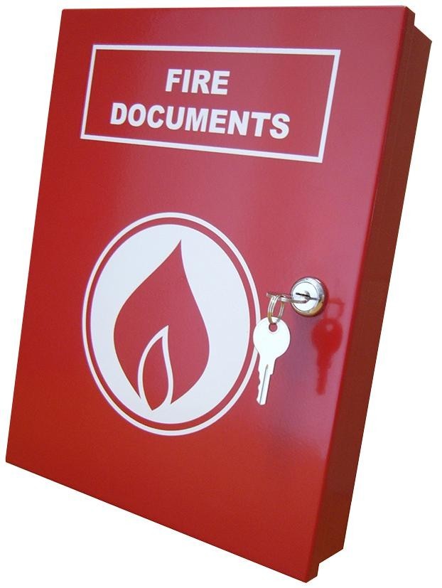 Elmdene A4-Doc-Box-R-Fire Document Box A4 Fire Red