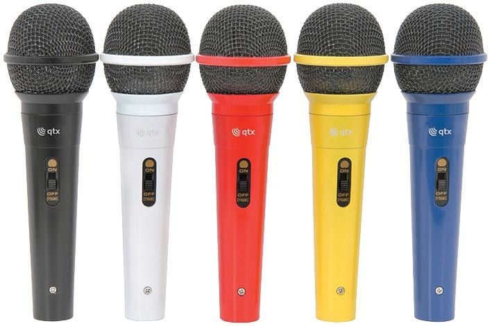 Qtx Sound Dm5X Set Of 5 Colour Microphones