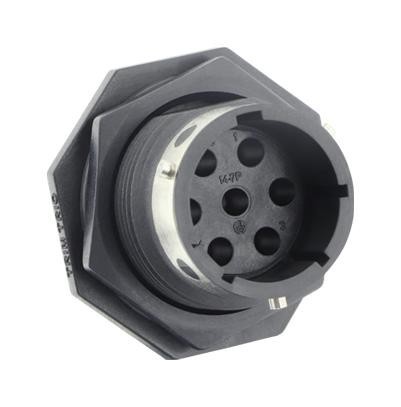 Souriau Utgx7147Pscr Circular Connector, Rcpt, 7Pos, Jam Nut