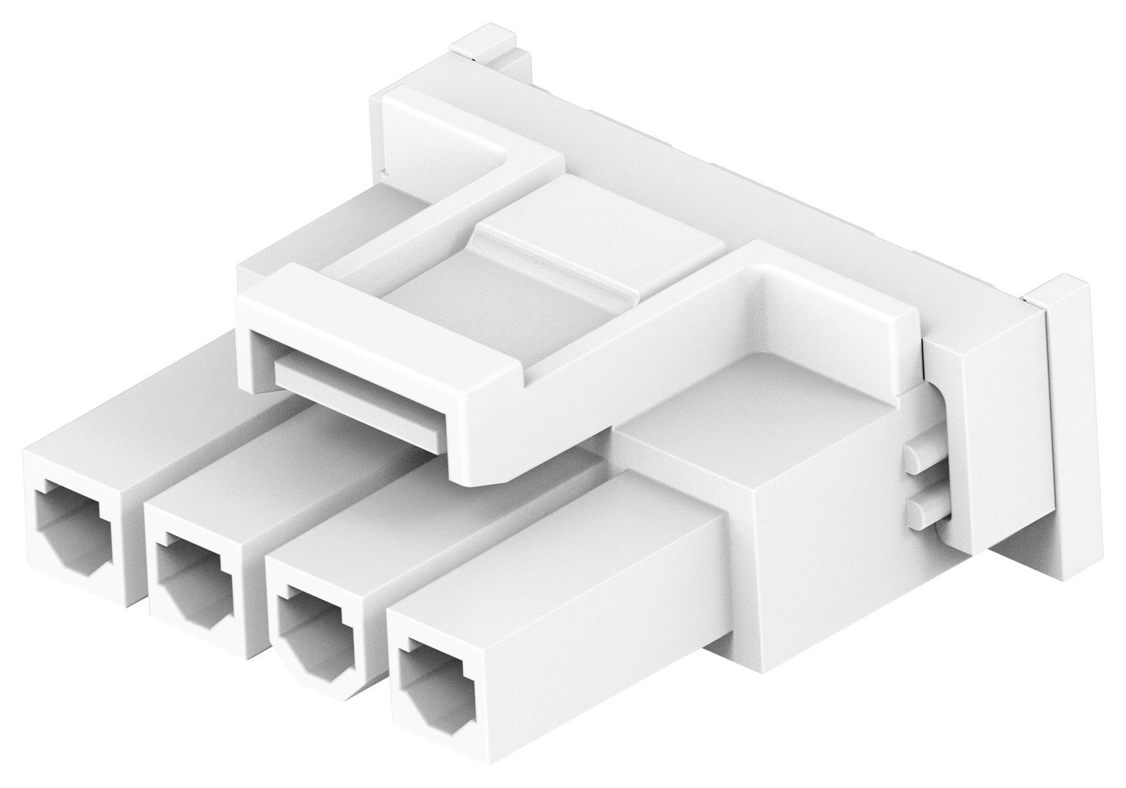 Amp Connectors / Te Connectivity 2386011-4 Connector Housing, Rcpt, 4Pos, 4.2mm