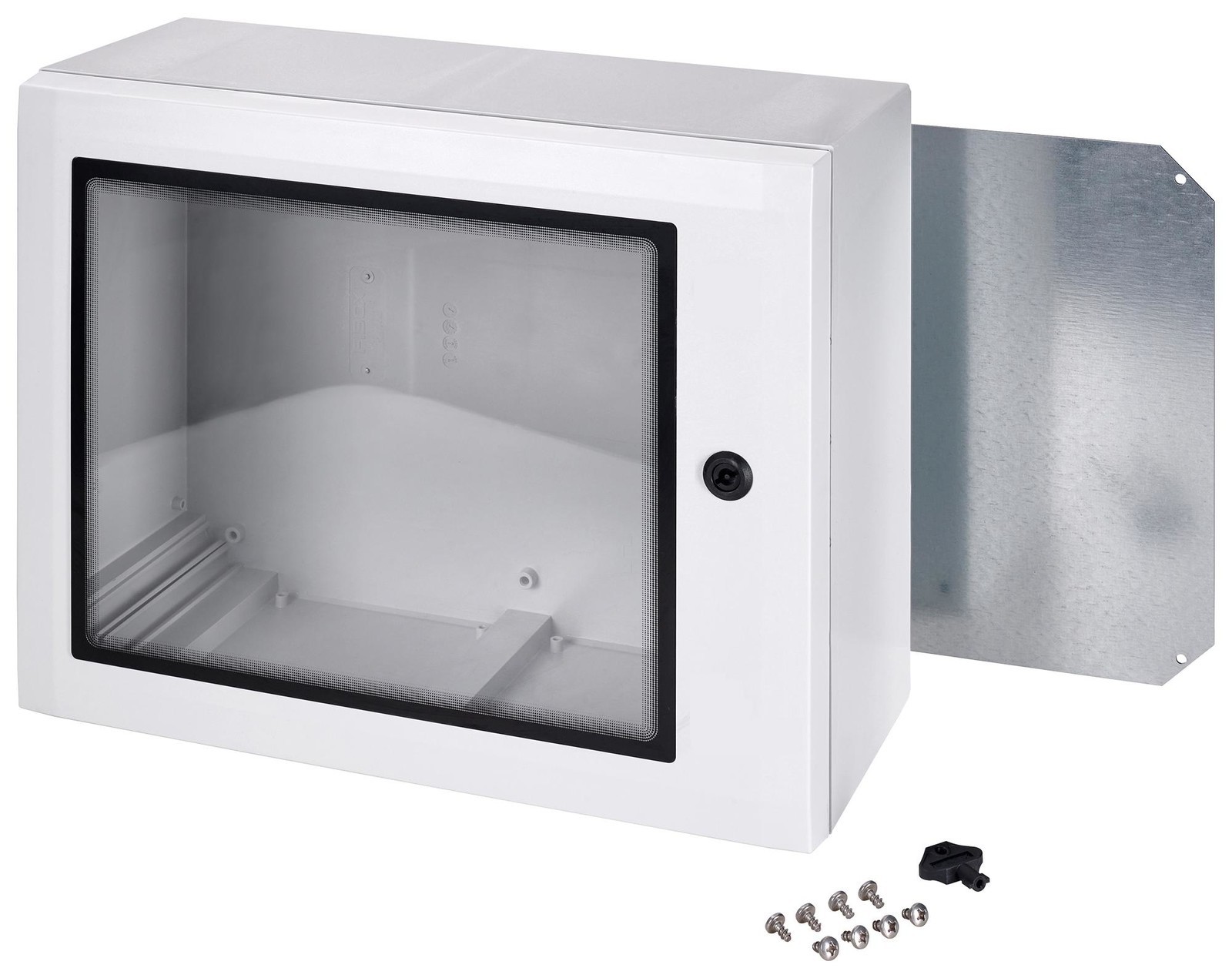Fibox Arca 203015W Enclosure W/window, Multipurpose, Gry/pc