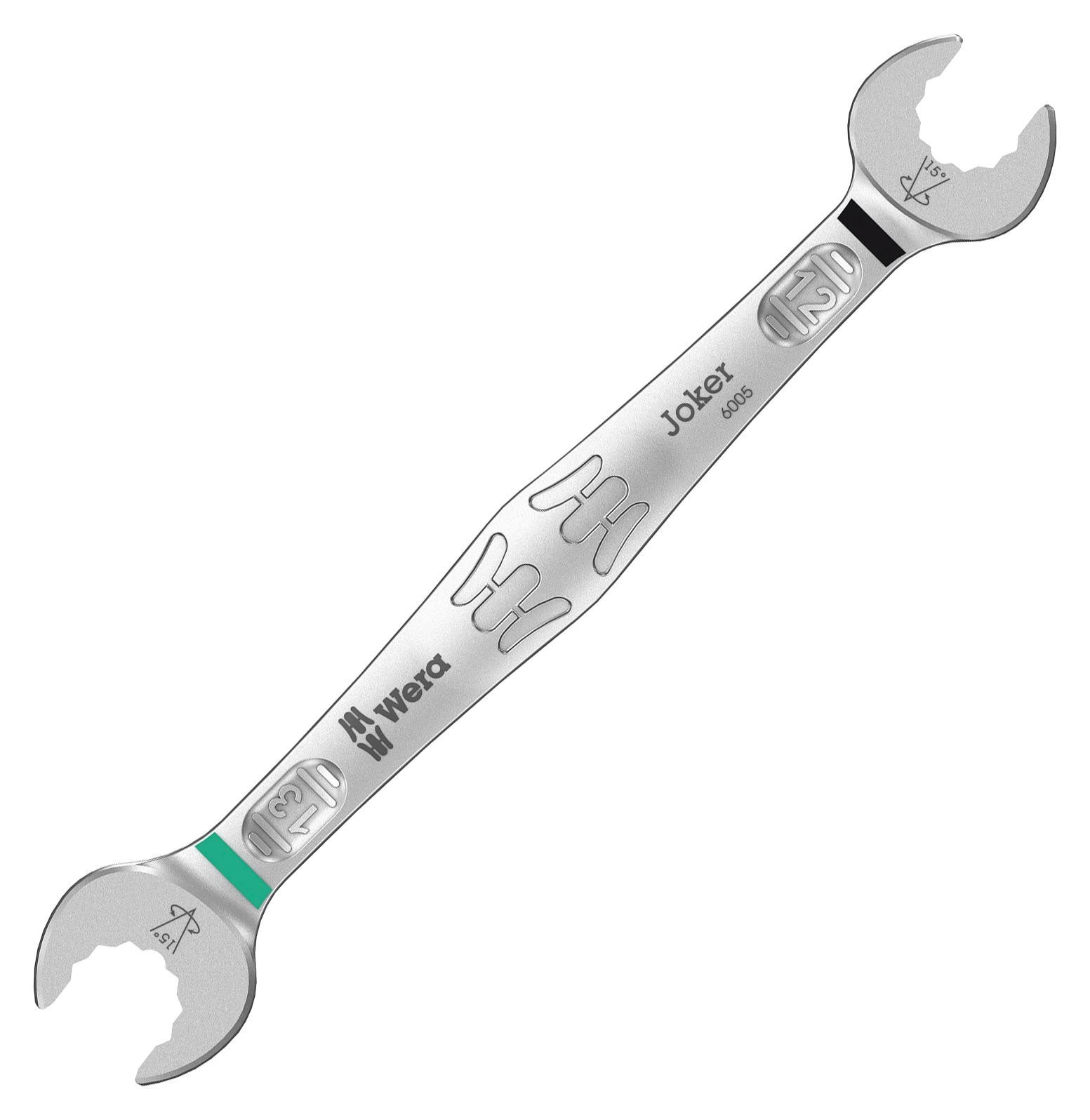 Wera 05020313001 Double Open-End Wrench, 13mm, 166mm