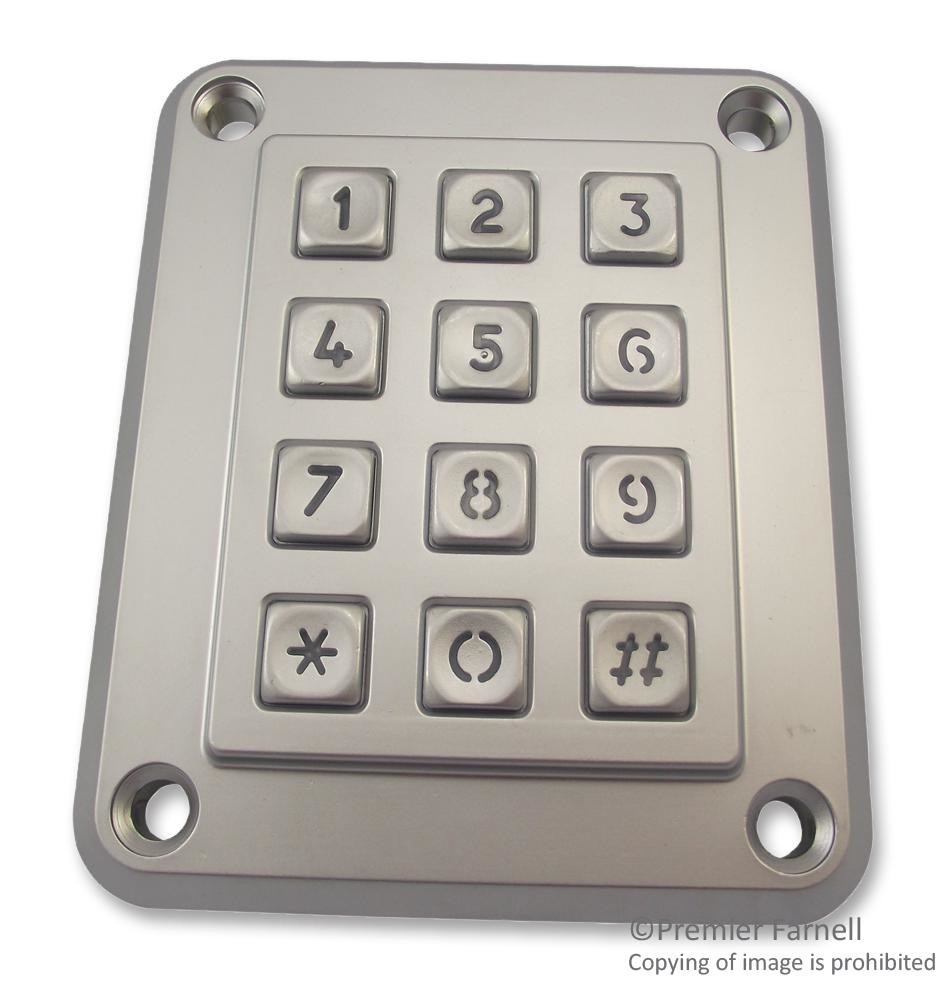 Eoz S.12150.241 Keypad, Illum, 3X4 Matrix, 0.005A, 5V