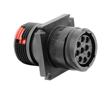 Souriau Cl1R2100 Circular Connector, Rcpt, 9Pos, Flange