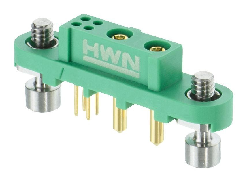 Harwin G125-Fv104F1-02Ab000P Connector, Mixed Layout, Rcpt, 2+4 Pos, Tht