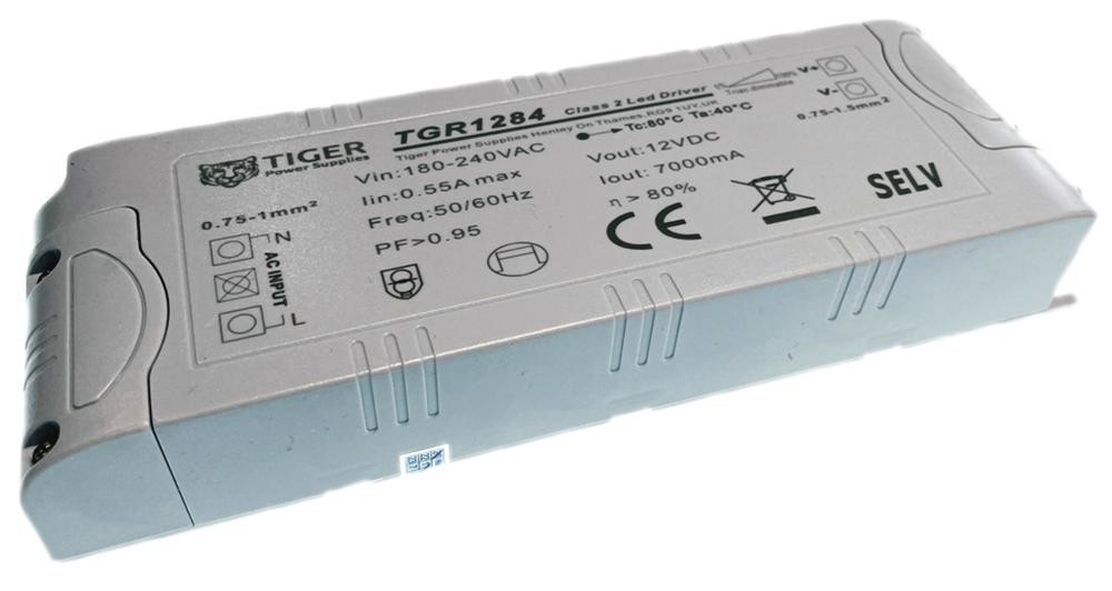 Tiger Power Supplies Led-Driver-12V-84W-Dim Led Driver, Constant Voltage, 84W