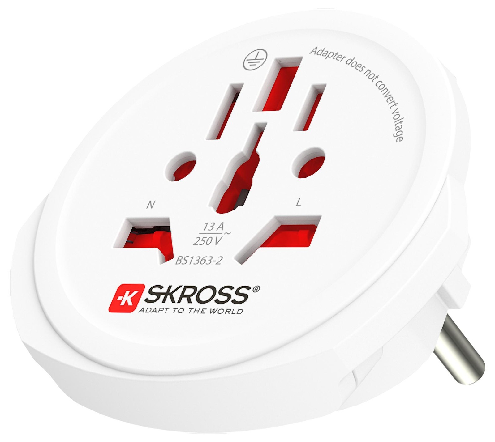 Skross 1.500211-E Travel Adapter, World-Europe, 16A/250V