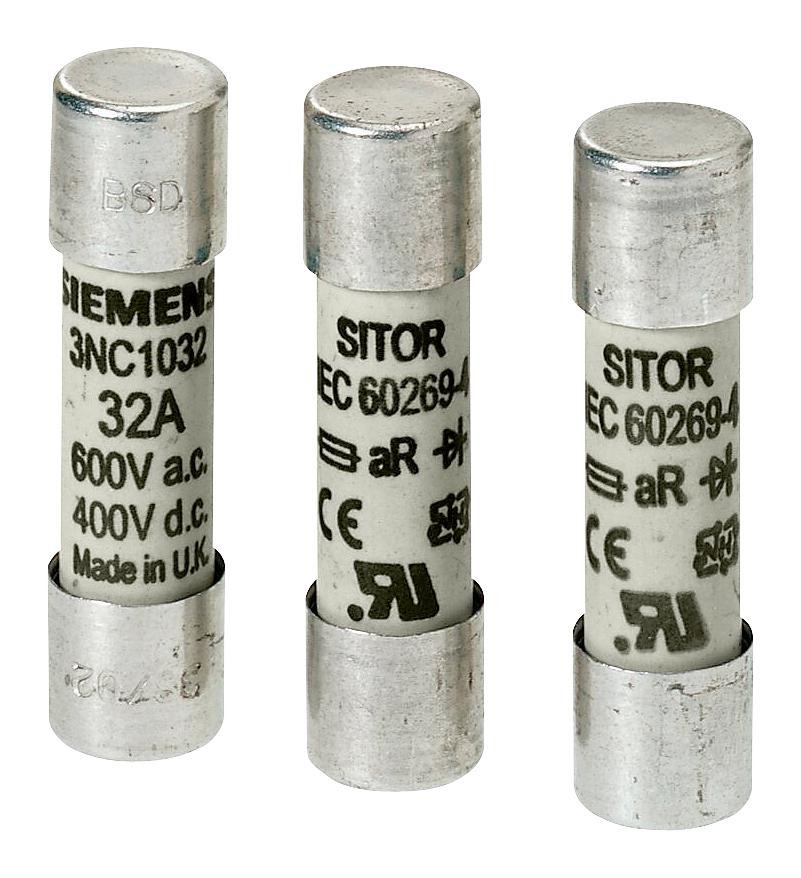 Siemens 3Nc1403 Cartridge Fuse, 3A, 660Vac, 14mm x 51mm