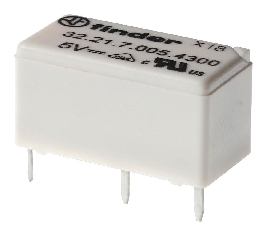 Finder Relays Relays 32.21.7.005.4300 Subminiature Relay, Spst-No, 6A, 250Vac