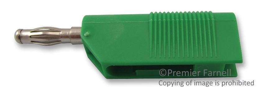 Multicomp 25.403.4 Plug, 4mm, Stackable, Green