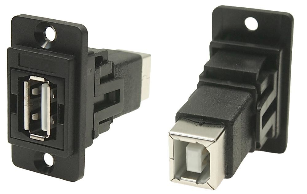 Cliff Electronic Components Cp30709N Usb Adapter, 2.0 Type A Rcpt-Type B Rcpt
