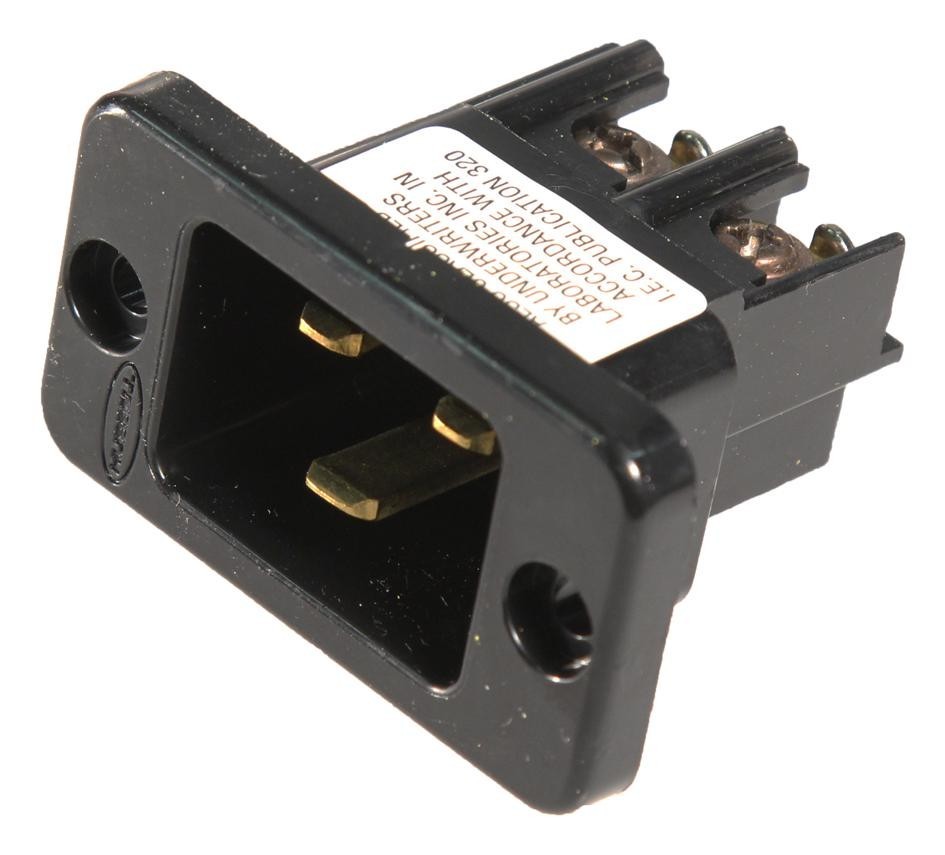 Hubbell Wiring Devices H320Bl Connector, Iec Power Entry, Plug, 20A