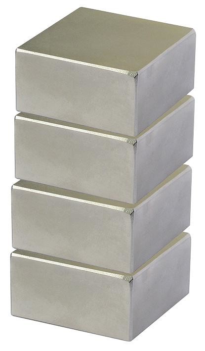 Eclipse Magnetics N818 Neodymium Block 25mm X 10mm X 5mm, Pk4