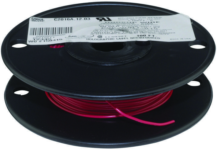 Carol Cable/general Cable C2016A.12.03 Hook Up Wire 100Ft 22Awg Tin-Copper Red