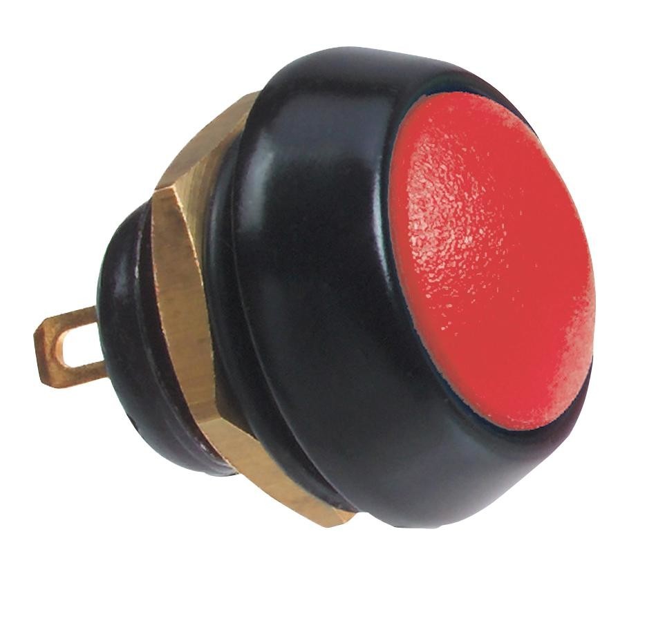 Itw Switches 59-112 Switch, Spst-No, 0.4A, 32Vac, Round, Red