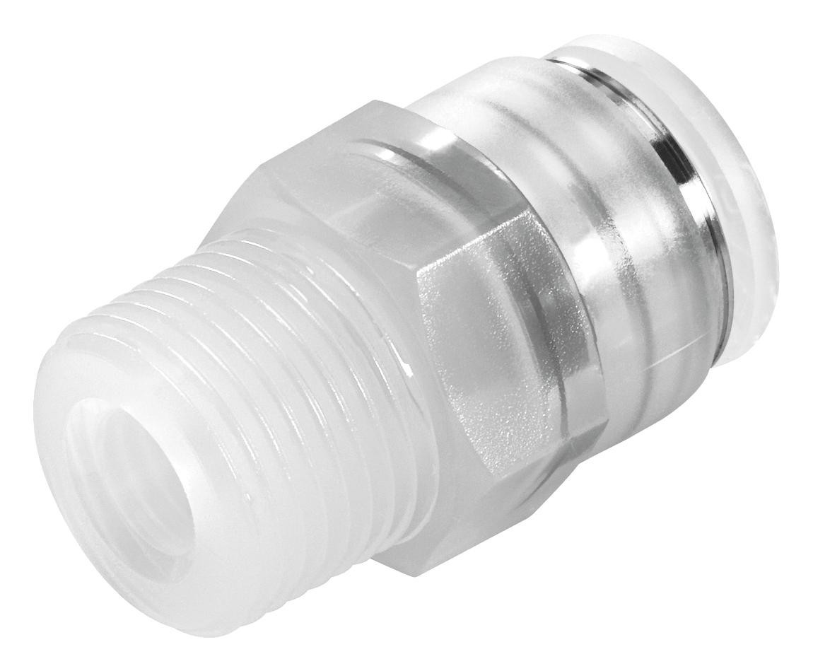 Festo Npqp-D-R18-Q6-Fd-P10 Push-In Fitting, 6mm, R1/8, 10Bar