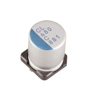 NIchicon Pcl0G181Mcl1Gs Capacitor, 180Uf, 4V, Alu Elec, Polymer, Smd