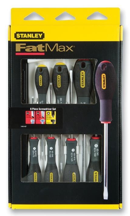 Stanley Fat Max 65-437 Screwdriver Set, 8Pc With Rack