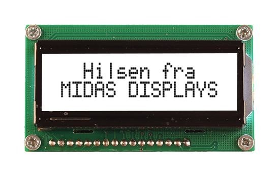 Midas Displays Mc21605H6Wm-Fptlw-V2 Lcd Module, 16 X 2, Cob, 4.99mm, Fstn