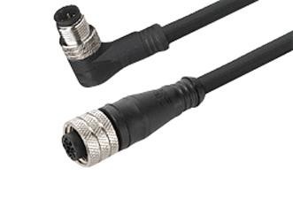 Molex 1200070083 Sensor Cord, 4P M12 Plug-Rcpt, 1M
