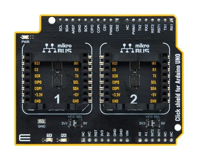 MikroElektronika Mikroe-5739 Click Shield Board, Arduino Uno