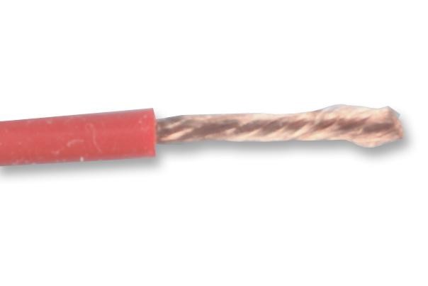 Staubli 61.7605-22 Wire, Silicon, Red, 0.50mm, 25M