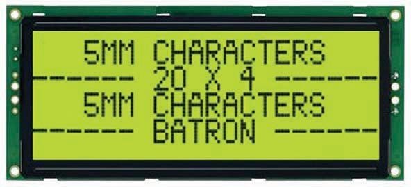 Batron Bthq42005Vss-Stf-Led04 Lcd Module, Alphanumeric, 20X4