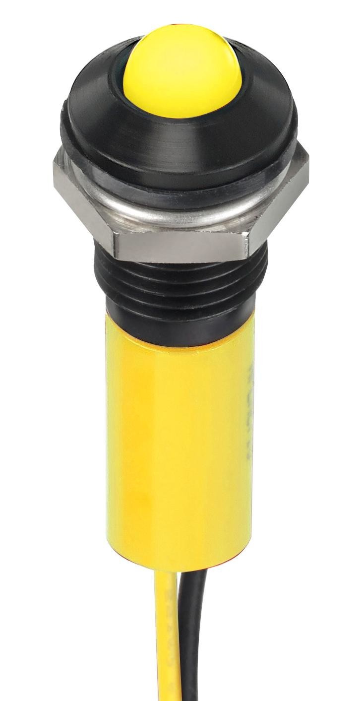 APEM Q8P3Bxxy24E Led Panel Indicator, Yellow, 8mm, 24Vdc