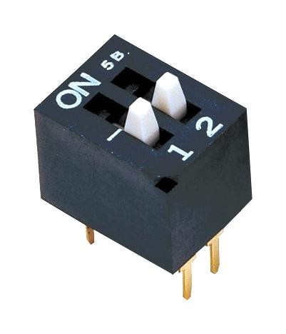 NIDEC Components Ces-0202Mc Dip Switch, Dpst-No, 0.1A, 6Vdc, Tht
