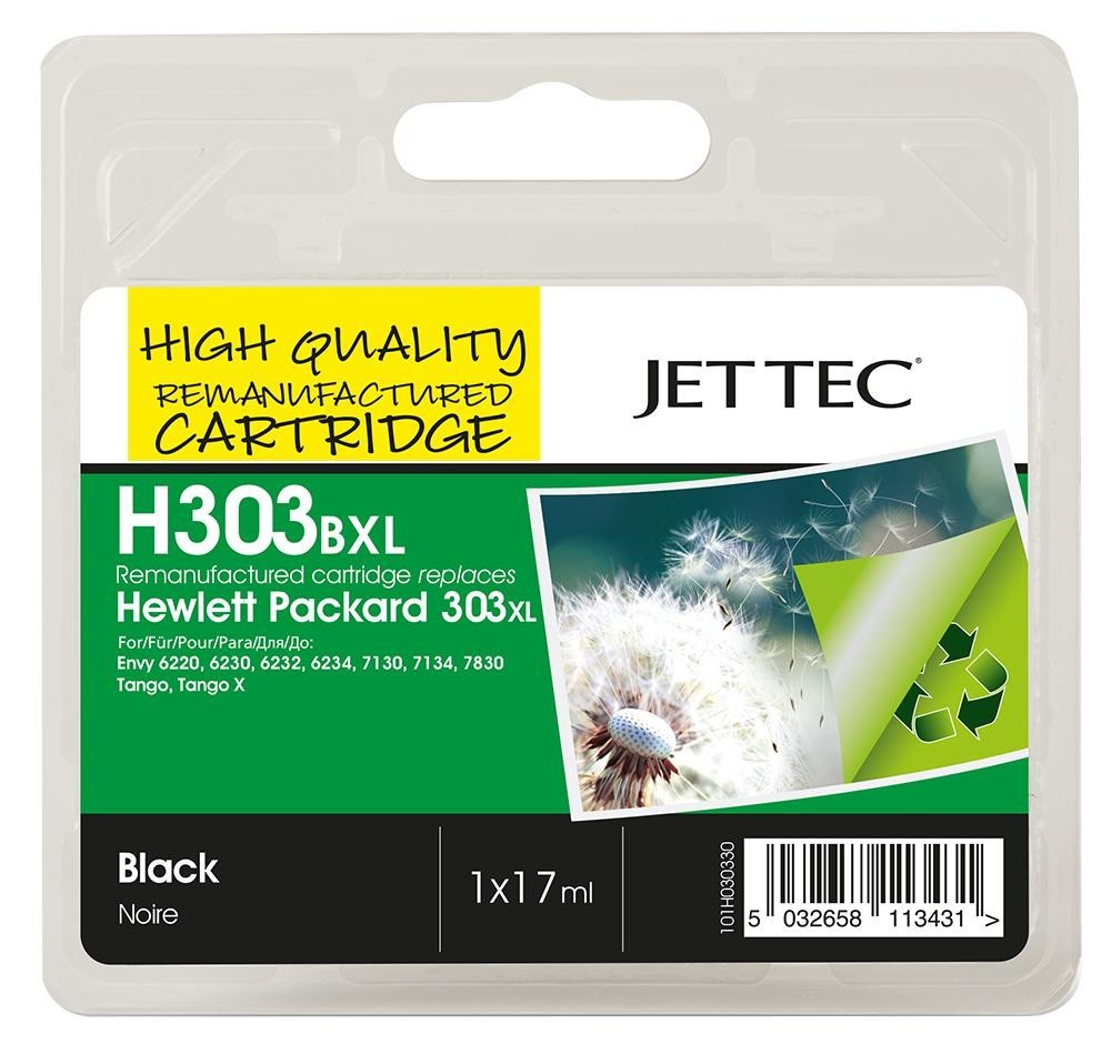 Jet Tec 101H030330 Ink Cart, Remanufactured Hp303Bxl