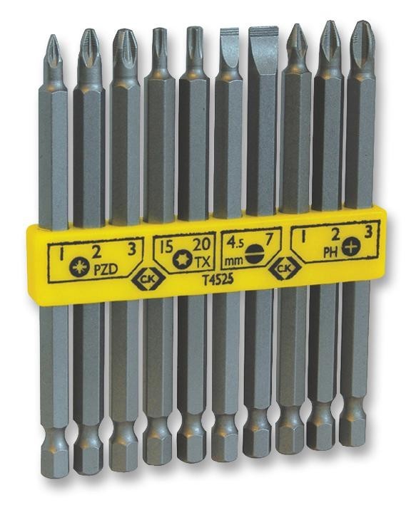 Ck Tools T4525 Hexagon Bit Set, Long Reach, 1/4