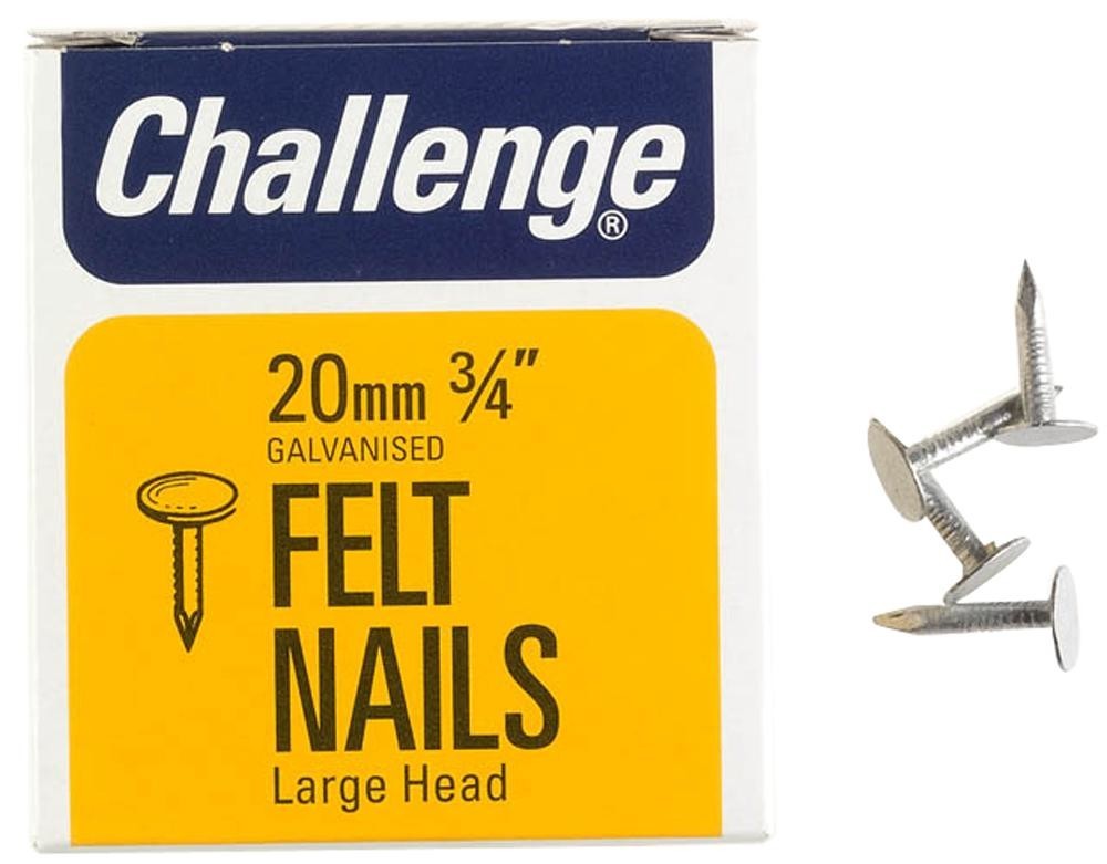 Challenge 12028 Felt Xl Head Clout Nails 20mm (225G)