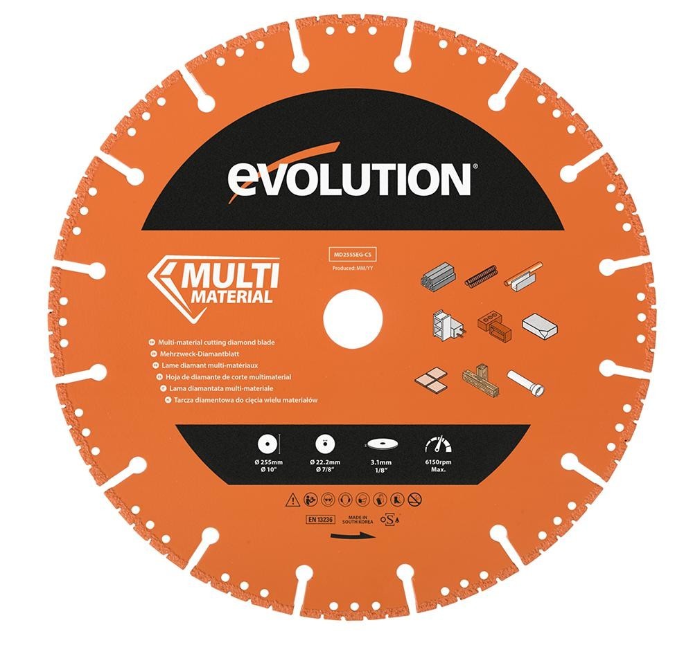 Evolution Md255Seg-Cs Grinding Disc, 6150Rpm, 22.23mm Bore