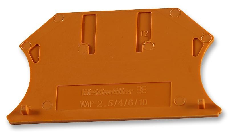 Weidmuller Wap 2.5/10 Orange End Plate, Orange