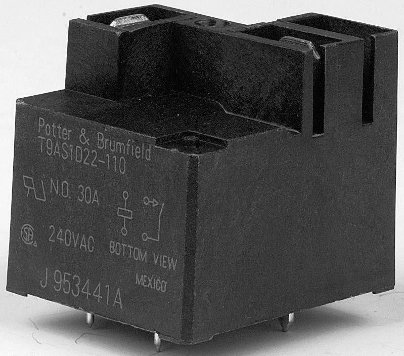 Potter & Brumfield Relays / Te Connectivity T9As1D22-5 Relay, Spst-No, 240Vac, 28Vdc, 30A