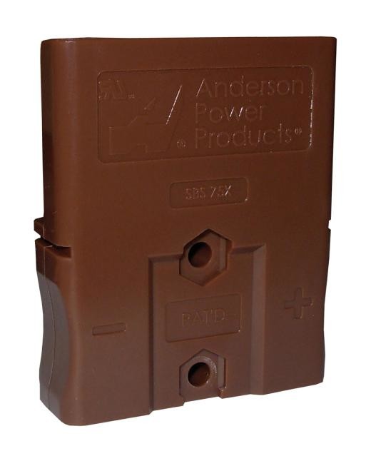 Anderson Power Products Sbs75Xbrn Connector Housing, Plug, 2Pos, Brn